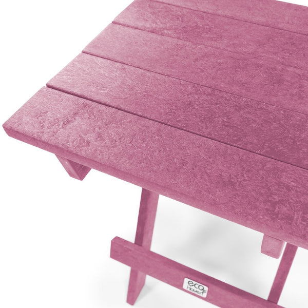 English Elm Riverstone Recycled Hdpe Folding Outdoor Bistro Table Weatherproof Patio Balcony Burgundy B2745P409701
