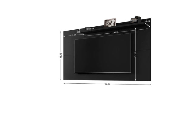 Manhattan Comfort Liberty Modern TV Panel Black 221BMC8