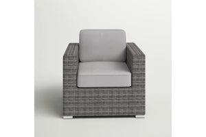 English Elm Minnesota Outdoor Hdpe Wicker Club Chair with Foam Cushions for Patio or Poolside B120P233837
