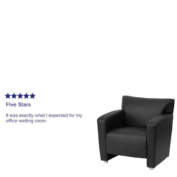 English Elm HERCULES Majesty Series LeatherSoft Chair - Modern Comfort for Offices and Contemporary Spaces Black 222-1-BK-GG