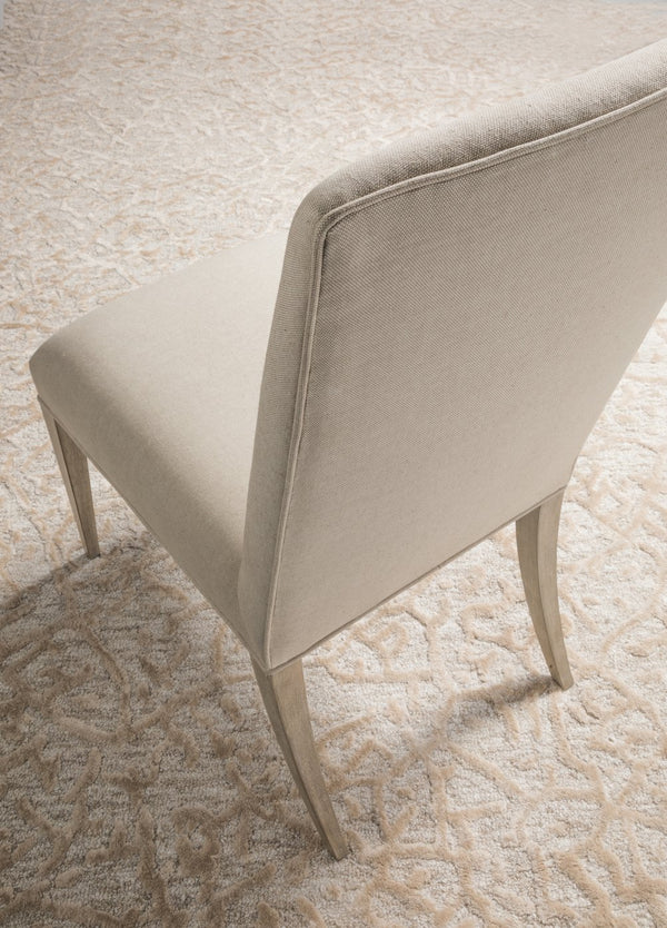 Lexington Artistica Home Madox Upholstered Side Chair - Stylish Mahogany Frame With Soft Natural Greige Fabric For Any Room Bianco Wood 2220-880-40-01