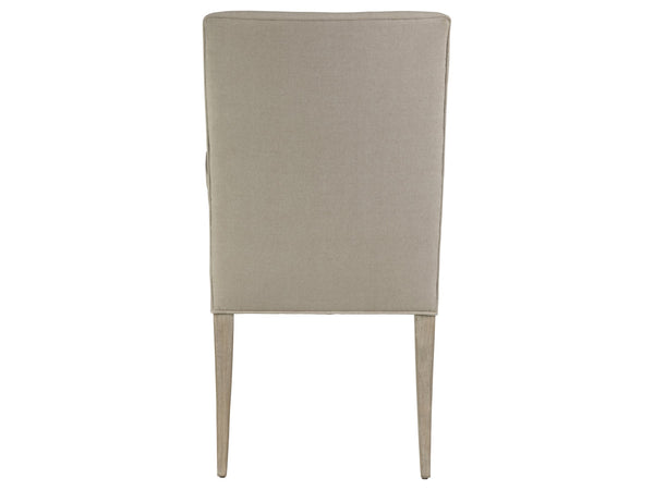 Lexington Artistica Home Madox Upholstered Arm Chair - Stylish Mahogany Design With Soft Linen Blend In Elegant Natural Greige Bianco Wood 2220-881-40-01