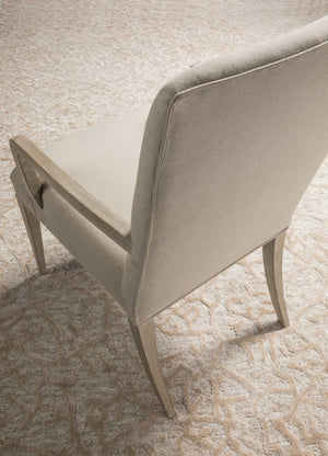 Lexington Artistica Home Madox Upholstered Arm Chair - Stylish Mahogany Design With Soft Linen Blend In Elegant Natural Greige Bianco Wood 2220-881-40-01