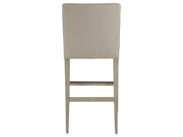 Lexington Artistica Home Madox Upholstered Counter Stool - Elegant Mahogany Design With Soft Linen Blend Fabric Finish Bianco Wood 2220-896-40-01