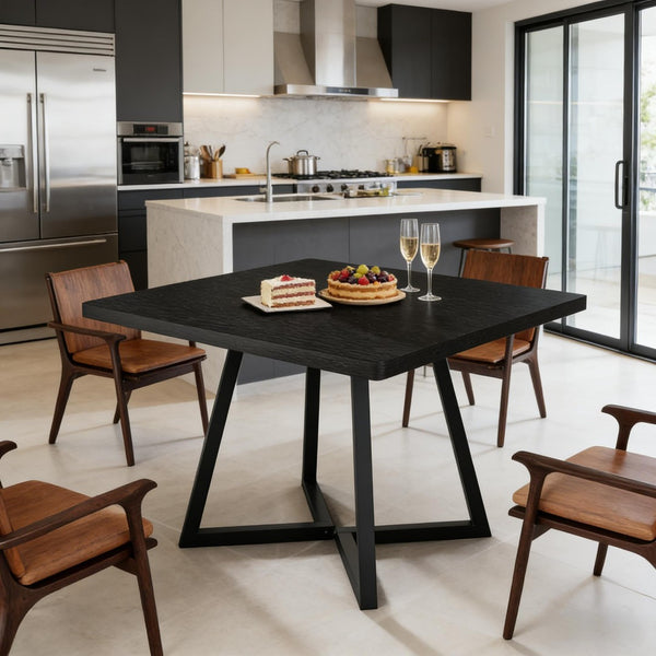English Elm Stylish Round Coffee Table with Engineered Wood Top and Open Metal Base for Living Rooms T3971P452565