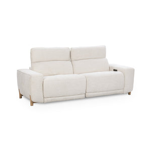 Classic Home Darrow Reclining Sofa in Elegant Ivory – Soft Polyester Upholstery for Ultimate Comfort and Style 2220SF11