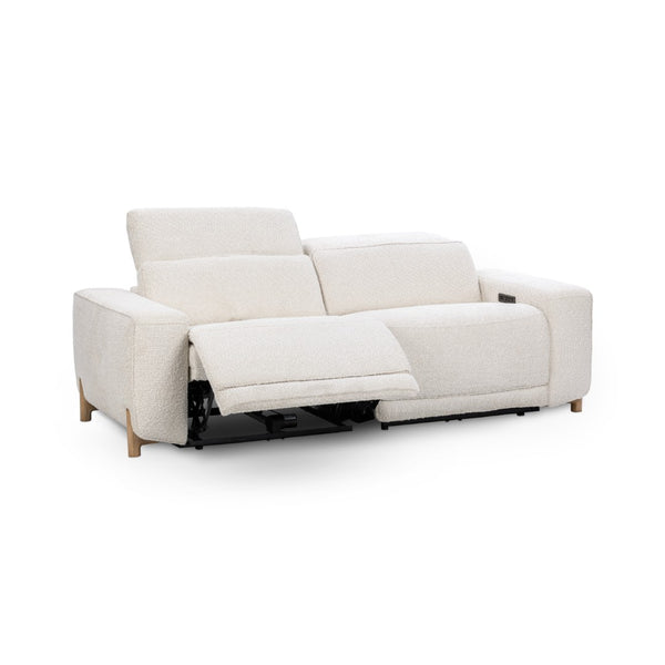 Classic Home Darrow Reclining Sofa in Elegant Ivory – Soft Polyester Upholstery for Ultimate Comfort and Style 2220SF11