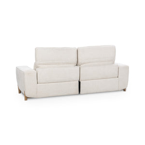 Classic Home Darrow Reclining Sofa in Elegant Ivory – Soft Polyester Upholstery for Ultimate Comfort and Style 2220SF11