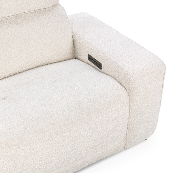 Classic Home Darrow Reclining Sofa in Elegant Ivory – Soft Polyester Upholstery for Ultimate Comfort and Style 2220SF11
