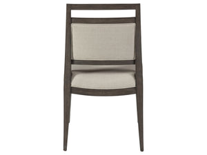 Lexington Artistica Home Nico Upholstered Side Chair - Stylish Mid-century Design In Mahogany With Luxurious Greige Fabric Antico Wood 2222-880-39-01