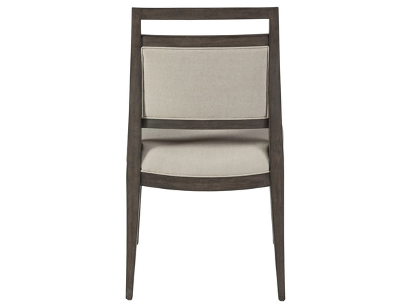 Lexington Artistica Home Nico Upholstered Side Chair - Stylish Mid-century Design In Mahogany With Luxurious Greige Fabric Antico Wood 2222-880-39-01