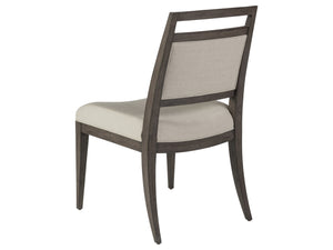 Lexington Artistica Home Nico Upholstered Side Chair - Stylish Mid-century Design In Mahogany With Luxurious Greige Fabric Antico Wood 2222-880-39-01