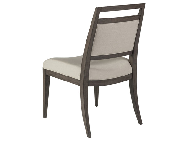 Lexington Artistica Home Nico Upholstered Side Chair - Stylish Mid-century Design In Mahogany With Luxurious Greige Fabric Antico Wood 2222-880-39-01