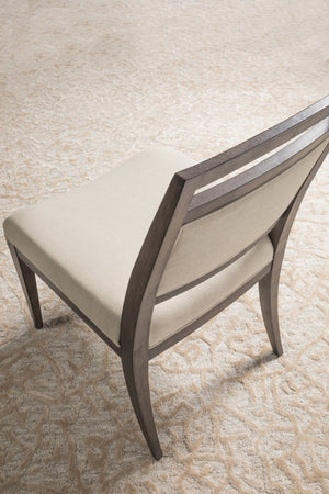 Lexington Artistica Home Nico Upholstered Side Chair - Stylish Mid-century Design In Mahogany With Luxurious Greige Fabric Antico Wood 2222-880-39-01