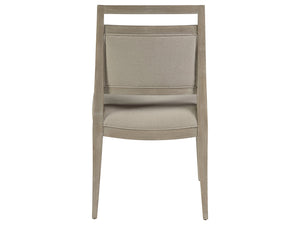 Lexington Artistica Home Nico Upholstered Side Chair - Stylish Mid-century Design In Mahogany With Luxurious Greige Fabric Bianco Wood 2222-880-40-01