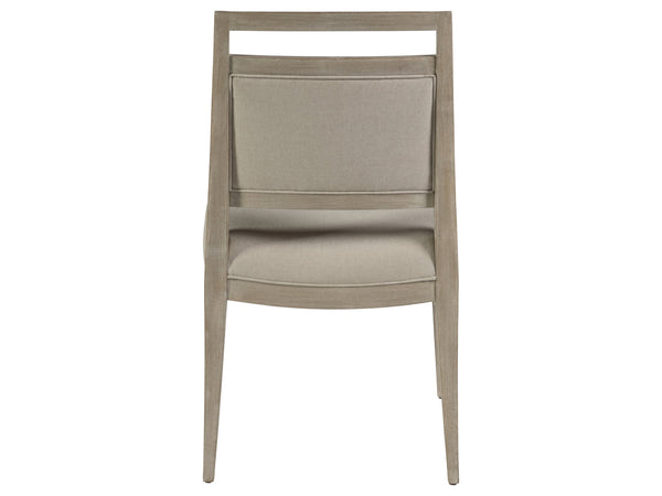 Lexington Artistica Home Nico Upholstered Side Chair - Stylish Mid-century Design In Mahogany With Luxurious Greige Fabric Bianco Wood 2222-880-40-01