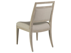 Lexington Artistica Home Nico Upholstered Side Chair - Stylish Mid-century Design In Mahogany With Luxurious Greige Fabric Bianco Wood 2222-880-40-01