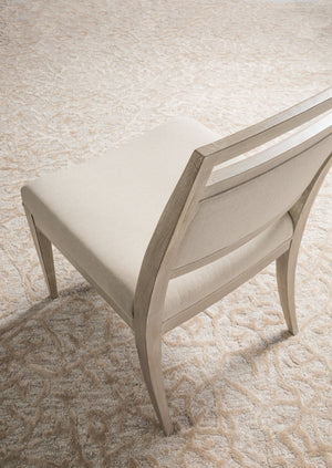 Lexington Artistica Home Nico Upholstered Side Chair - Stylish Mid-century Design In Mahogany With Luxurious Greige Fabric Bianco Wood 2222-880-40-01