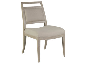Lexington Artistica Home Nico Upholstered Side Chair - Stylish Mid-century Design In Mahogany With Luxurious Greige Fabric Bianco Wood 2222-880-40-01