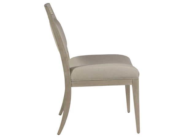 Lexington Artistica Home Nico Upholstered Side Chair - Stylish Mid-century Design In Mahogany With Luxurious Greige Fabric Bianco Wood 2222-880-40-01