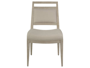 Lexington Artistica Home Nico Upholstered Side Chair - Stylish Mid-century Design In Mahogany With Luxurious Greige Fabric Bianco Wood 2222-880-40-01