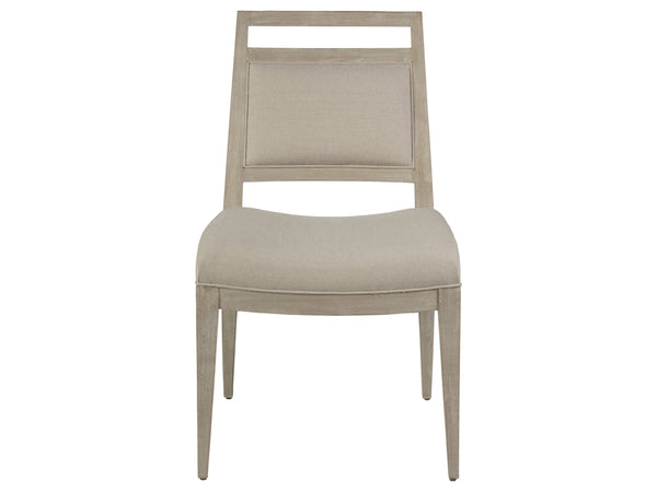Lexington Artistica Home Nico Upholstered Side Chair - Stylish Mid-century Design In Mahogany With Luxurious Greige Fabric Bianco Wood 2222-880-40-01