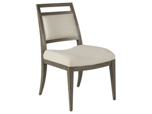 Lexington Artistica Home Nico Upholstered Side Chair - Stylish Mid-century Design In Mahogany With Luxurious Greige Fabric Grigio Wood 2222-880-41-01