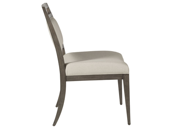 Lexington Artistica Home Nico Upholstered Side Chair - Stylish Mid-century Design In Mahogany With Luxurious Greige Fabric Grigio Wood 2222-880-41-01