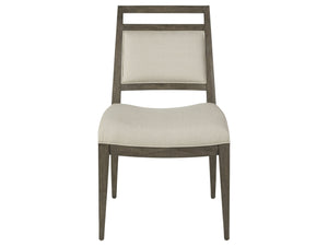 Lexington Artistica Home Nico Upholstered Side Chair - Stylish Mid-century Design In Mahogany With Luxurious Greige Fabric Grigio Wood 2222-880-41-01