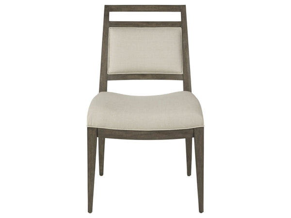 Lexington Artistica Home Nico Upholstered Side Chair - Stylish Mid-century Design In Mahogany With Luxurious Greige Fabric Grigio Wood 2222-880-41-01
