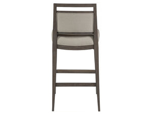 Lexington Artistica Home Nico Upholstered Barstool - Elegant Mid-century Design In Mahogany With Luxurious Soft Upholstery Antico Wood 2222-896-39-01