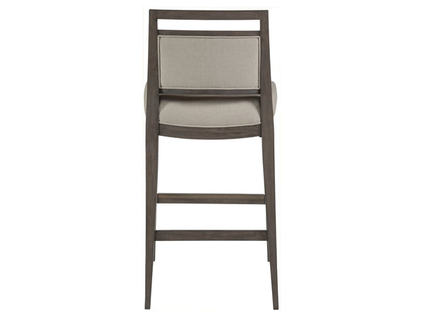 Lexington Artistica Home Nico Upholstered Barstool - Elegant Mid-century Design In Mahogany With Luxurious Soft Upholstery Antico Wood 2222-896-39-01