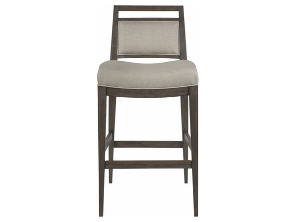 Lexington Artistica Home Nico Upholstered Barstool - Elegant Mid-century Design In Mahogany With Luxurious Soft Upholstery Antico Wood 2222-896-39-01