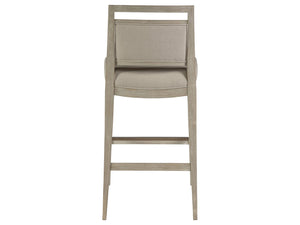Lexington Artistica Home Nico Upholstered Barstool - Elegant Mid-century Design In Mahogany With Luxurious Soft Upholstery Bianco Wood 2222-896-40-01