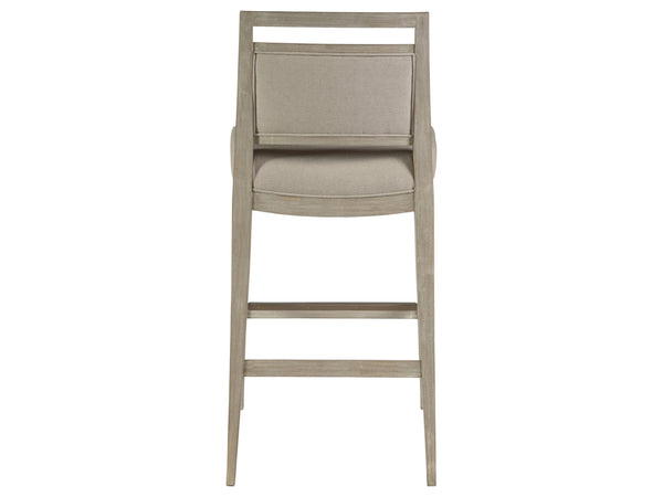 Lexington Artistica Home Nico Upholstered Barstool - Elegant Mid-century Design In Mahogany With Luxurious Soft Upholstery Bianco Wood 2222-896-40-01