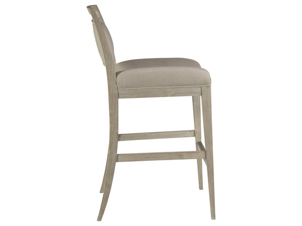 Lexington Artistica Home Nico Upholstered Barstool - Elegant Mid-century Design In Mahogany With Luxurious Soft Upholstery Bianco Wood 2222-896-40-01