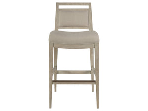 Lexington Artistica Home Nico Upholstered Barstool - Elegant Mid-century Design In Mahogany With Luxurious Soft Upholstery Bianco Wood 2222-896-40-01