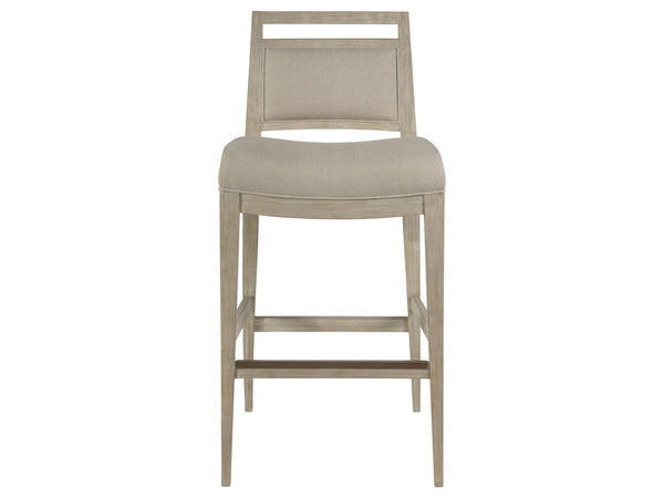 Lexington Artistica Home Nico Upholstered Barstool - Elegant Mid-century Design In Mahogany With Luxurious Soft Upholstery Bianco Wood 2222-896-40-01