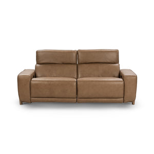 Classic Home Kadon Reclining Sofa in Tan - Elegant Leather Seating for Luxurious Comfort and Modern Style 2222SF11