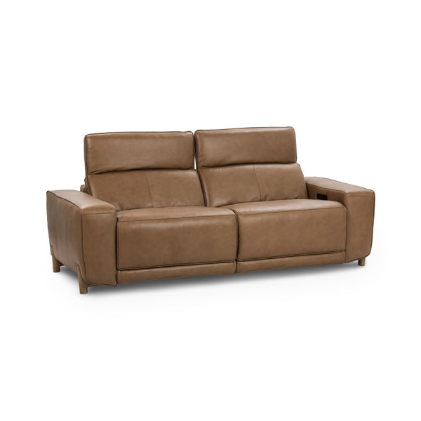 Classic Home Kadon Reclining Sofa in Tan - Elegant Leather Seating for Luxurious Comfort and Modern Style 2222SF11