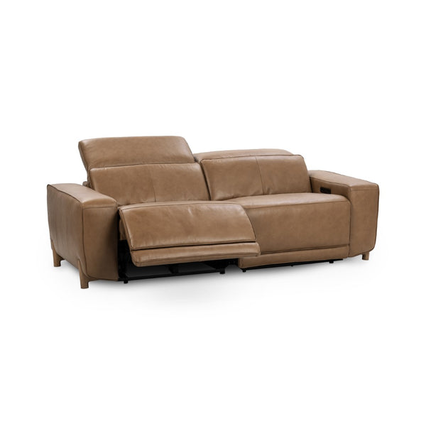 Classic Home Kadon Reclining Sofa in Tan - Elegant Leather Seating for Luxurious Comfort and Modern Style 2222SF11