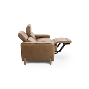Classic Home Kadon Reclining Sofa in Tan - Elegant Leather Seating for Luxurious Comfort and Modern Style 2222SF11
