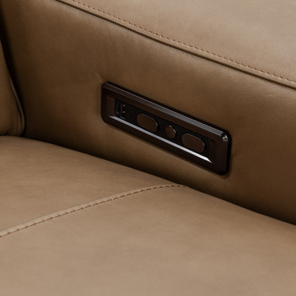 Classic Home Kadon Reclining Sofa in Tan - Elegant Leather Seating for Luxurious Comfort and Modern Style 2222SF11
