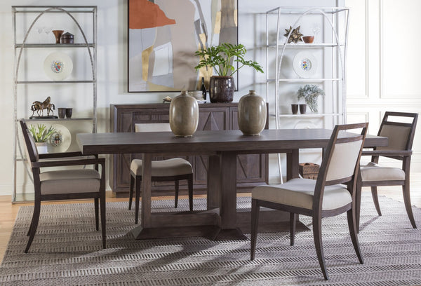 Lexington Artistica Home Nico Upholstered Arm Chair - Elegant Mid-century Design In Mahogany With Soft Natural Fabric Finish Antico Wood 2222-881-39-01