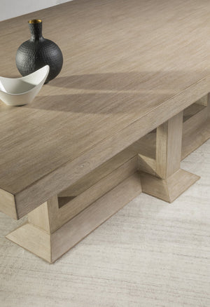 Lexington Artistica Home Emissary Rectangular Dining Table - Elegant Transitional Design In Mahogany With Textured Finishes Bianco Wood 2223-877c-40