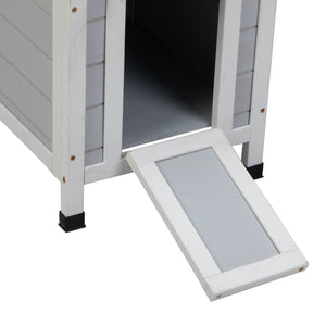 English Elm Modern Fir Wood Pet Hutch Weatherproof Retreat for Rabbits Cats and Small Dogs W2181P357601
