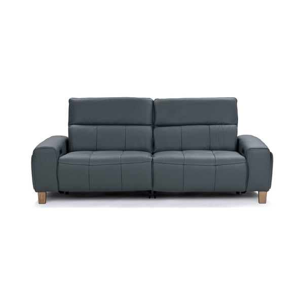 Classic Home Alea Reclining Sofa in Smoke Blue - Luxurious Leather Comfort with Modern Design for Your Space 2223SF11
