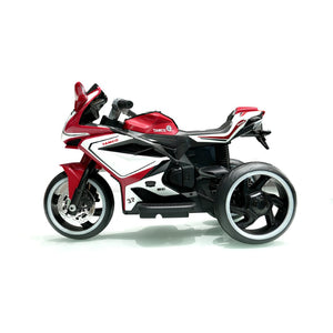 English Elm 6v Kids Ride on Motorcycle with Led Wheels Mp3 Player and Sport Bike Style for Toddlers Red W1760110304