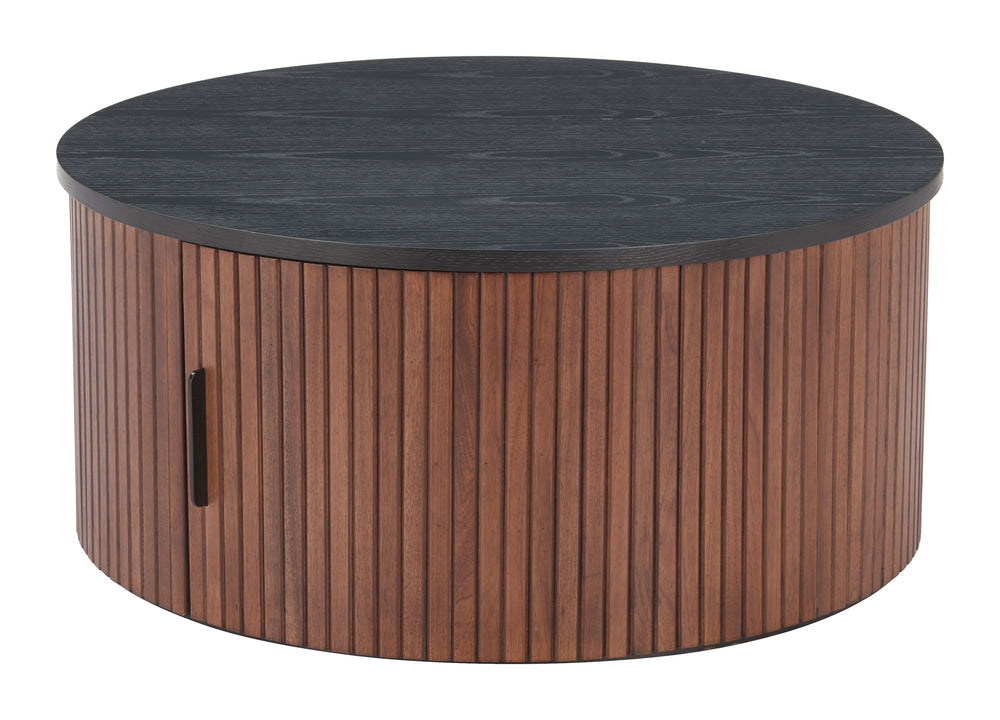 Nejaus Coffee Table Black & Walnut 110299 Zuo Modern