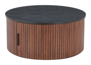 Nejaus Coffee Table Black & Walnut 110299 Zuo Modern